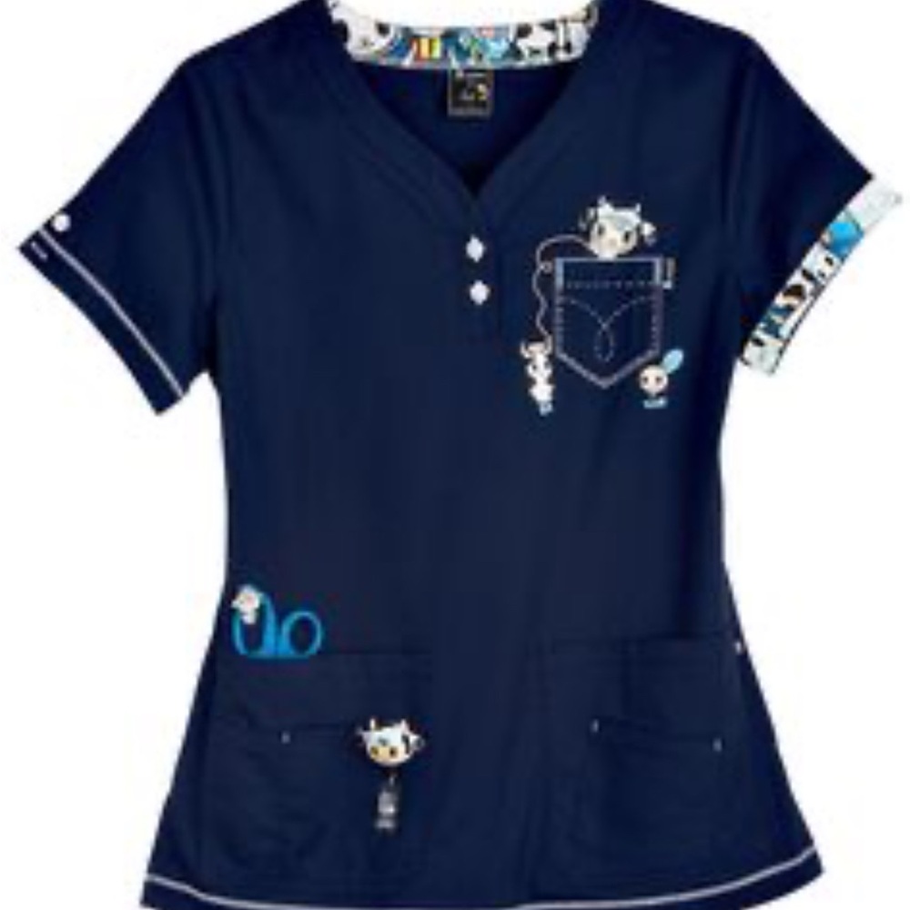 Rare, Tokidoki moo mafia scrub top size xl